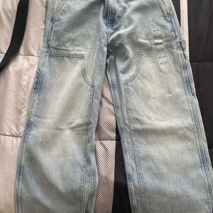 Light Blue Baggy Denim Jeans
